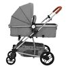 vidaXL Poussette pour b&eacute;b&eacute; 2-en-1 Gris clair Aluminium