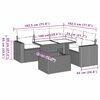 vidaXL Salon de jardin 6 pcs avec coussins noir r&eacute;sine tress&eacute;e