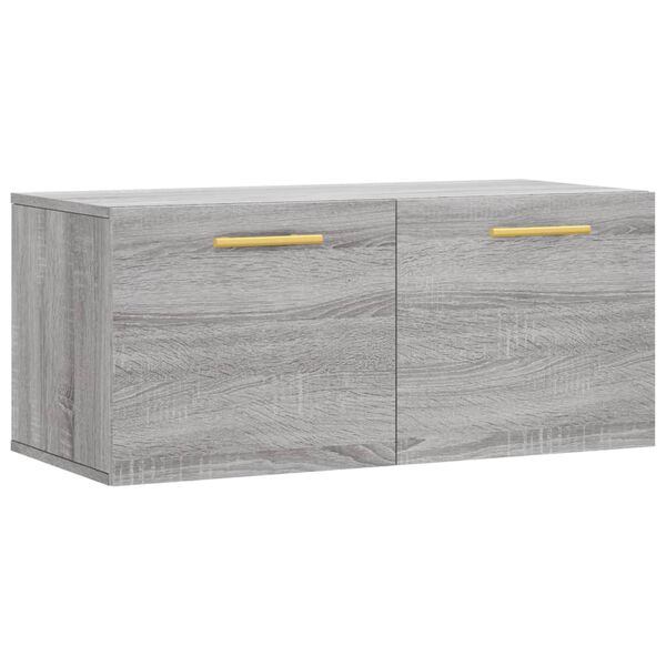 vidaXL Armoire murale sonoma gris 80x36,5x35 cm bois d'ing&eacute;nierie