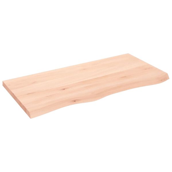 vidaXL Dessus de table 100x50x(2-4) cm bois de ch&ecirc;ne massif non trait&eacute;