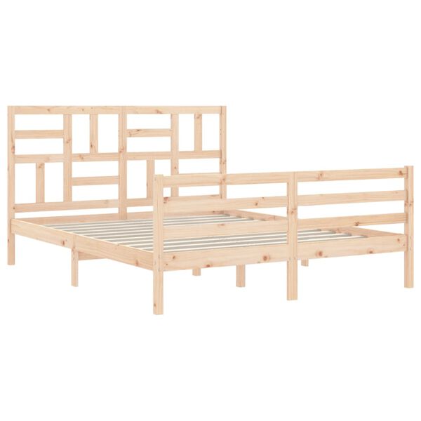 vidaXL Cadre de lit sans matelas bois massif
