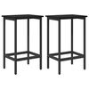 vidaXL Tabouret de bar 2 pc Ch&ecirc;ne noir 40 x 32 x 74 cm