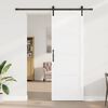 vidaXL Porte coulissante Blanc et Noir 83 x 232 cm Pin massif