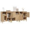 vidaXL Buffets 3 pcs ch&ecirc;ne sonoma 60x35x70 cm bois d'ing&eacute;nierie