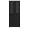 vidaXL Haut Armoire Ch&ecirc;ne noir 69,5 x 34 x 90 cm Bois d'ing&eacute;nierie