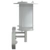 vidaXL Appliques murales d'ext&eacute;rieur et capteurs 2pcs acier inoxydable