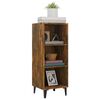 vidaXL Buffet chêne fumé 34,5x32,5x90 cm bois d'ingénierie
