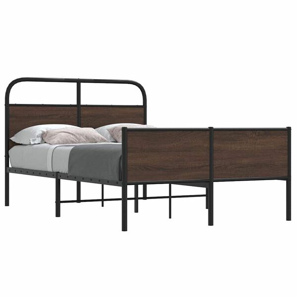 vidaXL Cadre de lit sans matelas 120x200 cm ch&ecirc;ne marron