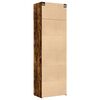 vidaXL Armoire de rangement chêne fumé 70x42,5x225cm bois d'ingénierie