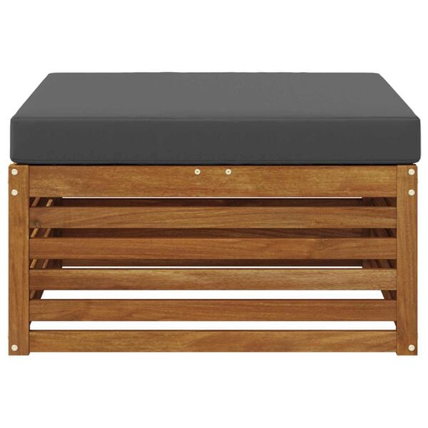 vidaXL Pouf d'Ext&eacute;rieur Bois d'Acacia Massif Naturel