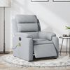 vidaXL Fauteuil de massage inclinable &eacute;lectrique gris clair tissu