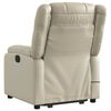 vidaXL Fauteuil inclinable de massage &eacute;lectrique cr&egrave;me similicuir