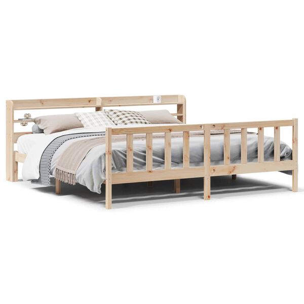 vidaXL Cadre de lit sans matelas 180x200 cm bois massif de pin