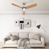 vidaXL Ventilateur de plafond lampe et t&eacute;l&eacute;commande 108cm Marron clair