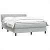 vidaXL Sommier &agrave; lattes de lit et matelas gris clair 160x220cm velours