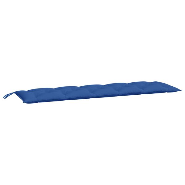 vidaXL Coussins de banc jardin lot de 2 bleu 180x50x7 cm tissu Oxford