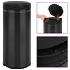 vidaXL Poubelle &agrave; capteur automatique 80 L Acier au carbone Noir