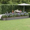 vidaXL Lit sur&eacute;lev&eacute; de jardin Acier galvanis&eacute; 450x140x36cm gris