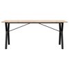 vidaXL Table à manger cadre en Y 180x90x75 cm bois de pin massif acier