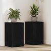 vidaXL Support de Plante 2 pcs Ch&ecirc;ne noir 30 x 30 x 50 cm