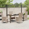 vidaXL Ensemble de salle à manger pour jardin 5 pcs Beige polyrotin