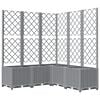 vidaXL Jardini&egrave;re avec treillis gris clair 120x120x136cm polypropyl&egrave;ne