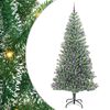 vidaXL Arbre de No&euml;l artificiel floconn&eacute; de neige avec lumi&egrave;re LED