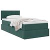 vidaXL Lit de Rangement avec matelas Vert fonc&eacute; 90 x 200 cm Velours