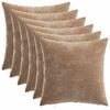 vidaXL Housse de coussin 6 pc HEERLEN Marron 30 x 30 cm Tissu Chenille