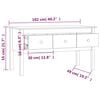 vidaXL Table basse Noir 102x49x55 cm Bois massif de pin