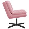 vidaXL Fauteuil relaxant pivotant Rose 63 x 75 x 76 cm Velours