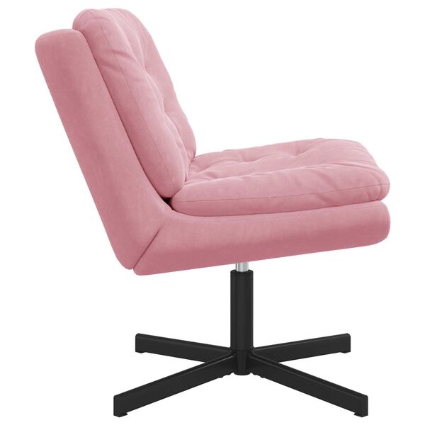 vidaXL Fauteuil relaxant pivotant Rose 63 x 75 x 76 cm Velours