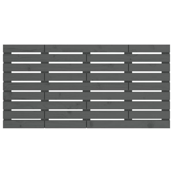 vidaXL T&ecirc;te de lit murale Gris 156x3x63 cm Bois massif de pin