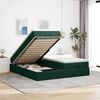 vidaXL Cadre de lit ottoman avec matelas vert fonc&eacute; 200x200 cm velours