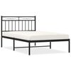 vidaXL Cadre de lit m&eacute;tal sans matelas avec t&ecirc;te de lit noir 100x200cm