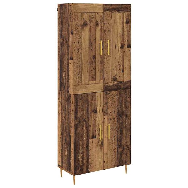 vidaXL Haut Armoire Bois Ancien 69,5 x 34 x 180 cm Bois d'ing&eacute;nierie