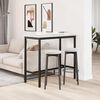 vidaXL table Blanc 100 x 50 x 91 cm Bois d'ing&eacute;nierie et acier