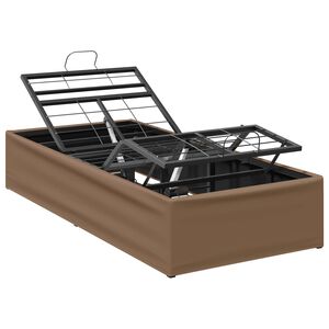 vidaXL Cadre de Lit &Eacute;lectrique R&eacute;glable Tan 200 x 80 x 33,5 cm Acier
