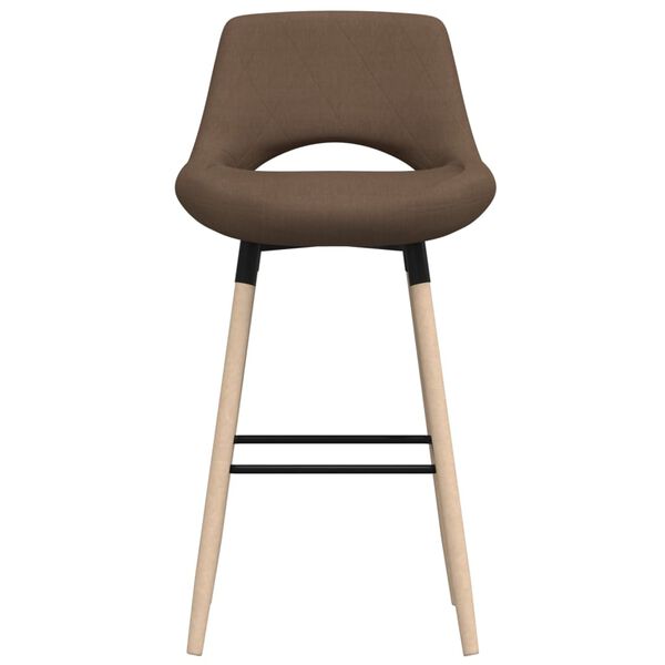 vidaXL Tabourets de bar lot de 2 taupe tissu