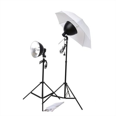 vidaXL Kit de studio photo avec ensemble d'éclairage et toile de fond