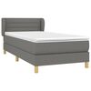 vidaXL Sommier &agrave; lattes de lit avec matelas Gris fonc&eacute; 100x200cm Tissu