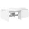 vidaXL Lit haut pour enfants avec bureau Blanc 98,5 x 200 cm