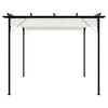 vidaXL Pergola avec toit rétractable Blanc crème 3 x 3 m Acier