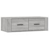 vidaXL Armoire TV suspendue Sonoma gris 80x36x25 cm Bois d'ing&eacute;nierie