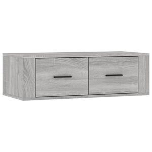 vidaXL Armoire TV suspendue Sonoma gris 80x36x25 cm Bois d'ing&eacute;nierie
