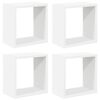 vidaXL &Eacute;tag&egrave;res cube murales 4 pcs Blanc 26x15x26 cm