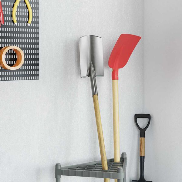 vidaXL T&ecirc;te de pelle Argent 43 x 17 cm Acier enduit de poudre