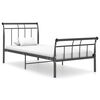 vidaXL Cadre de lit sans matelas noir m&eacute;tal 100x200 cm