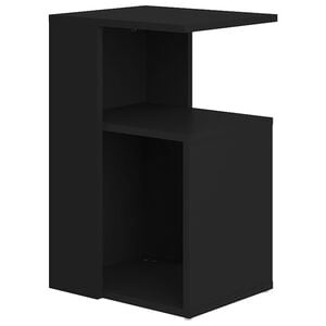 vidaXL Table d'appoint Noir 36x30x56 cm Bois d&rsquo;ing&eacute;nierie