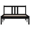 vidaXL Cadre de lit sans matelas noir bois massif 100x200 cm